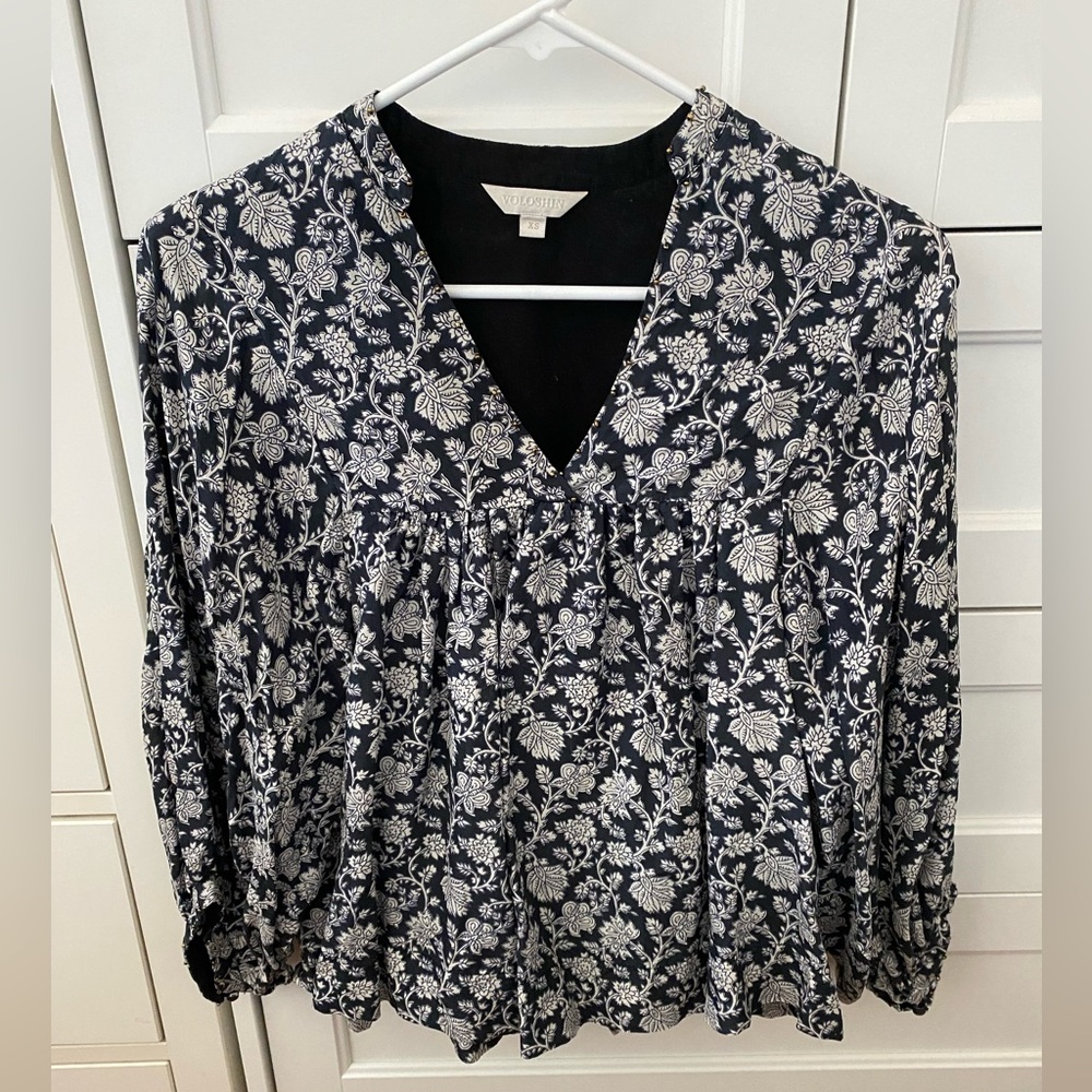 COPY - Washable Silk Veloshin Poet Blouse